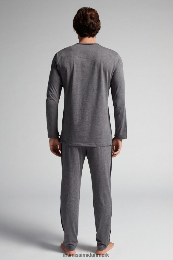 Intimissimi lang basic supima bomuldspyjamas Mænd 5227-koksgrå melange beklædning 8DZ4XJ307