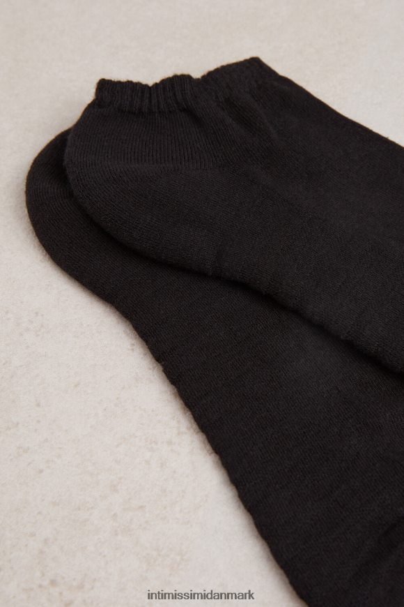 Intimissimi frotté bomuldsstrømper Mænd 019-sort sokker 8DZ4XJ363