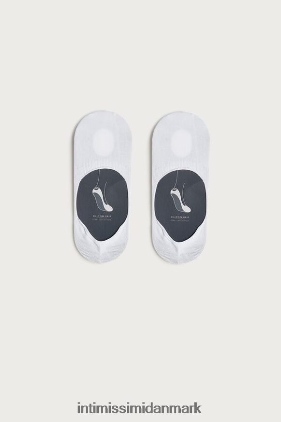 Intimissimi strækbare bomuldsfodstrømper Mænd 001-hvid sokker 8DZ4XJ401