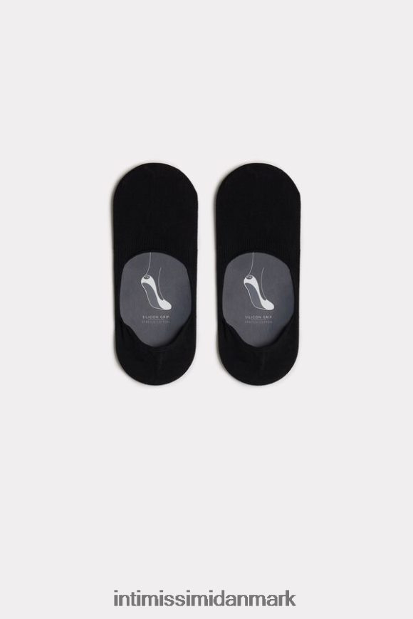 Intimissimi strækbare bomuldsfodstrømper Mænd 019-sort sokker 8DZ4XJ391