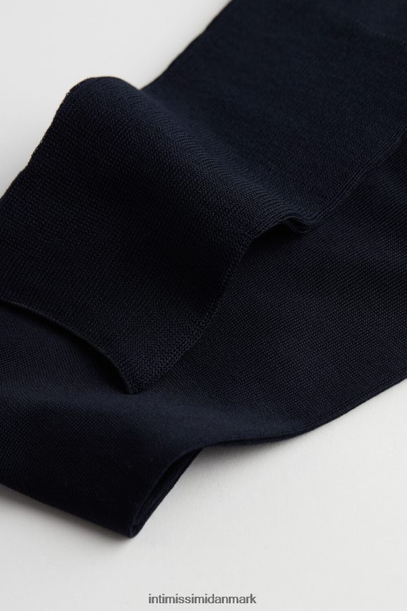 Intimissimi lange satin bomulds lisle sokker Mænd 016-blå sokker 8DZ4XJ395