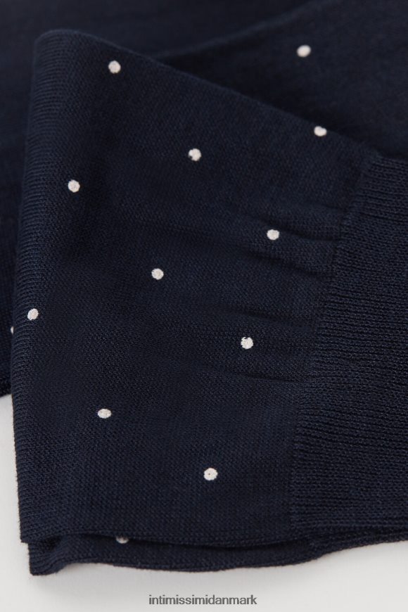 Intimissimi lange sokker i mønstret lisle bomuld Mænd 049j-prikker-print midnatsblå sokker 8DZ4XJ340