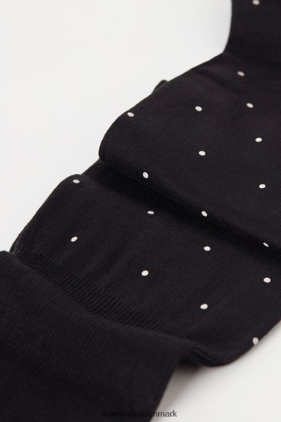 Intimissimi lange sokker i mønstret lisle bomuld Mænd 062j-nero stampa pois sokker 8DZ4XJ338