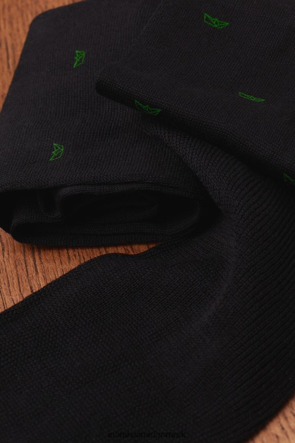 Intimissimi lange sokker i mønstret lisle bomuld Mænd 195j-papir båd-print sort sokker 8DZ4XJ321