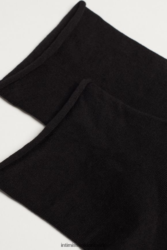 Intimissimi ekstra korte stræk supima bomuldsstrømper Mænd 019-sort sokker 8DZ4XJ345