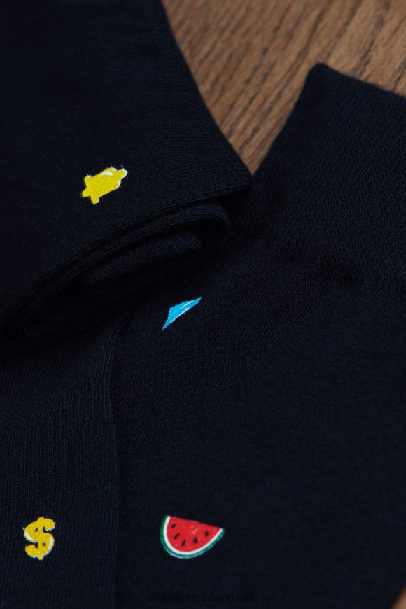 Intimissimi korte mønstrede bomuldsstrømper Mænd 199j-spilleautomat-print sort sokker 8DZ4XJ330