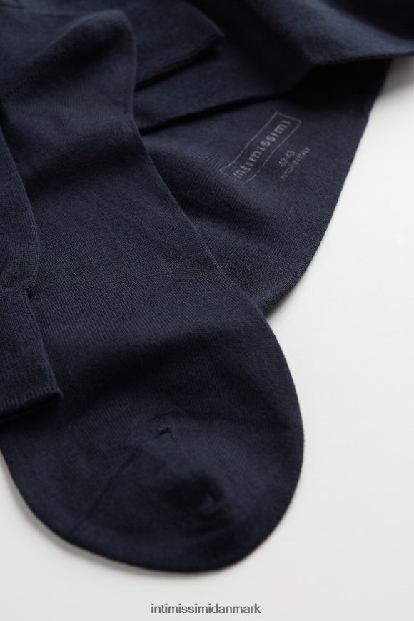 Intimissimi korte sokker i bomuld-silke-cashmir blanding Mænd 016-blå sokker 8DZ4XJ383