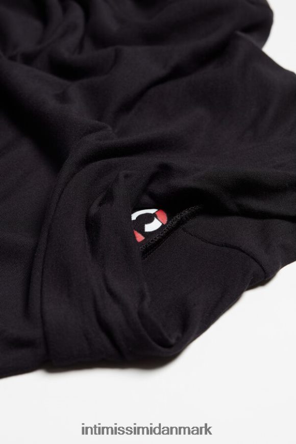 Intimissimi langærmet højhalset modal-cashmir top Mænd 019-sort beklædning 8DZ4XJ249