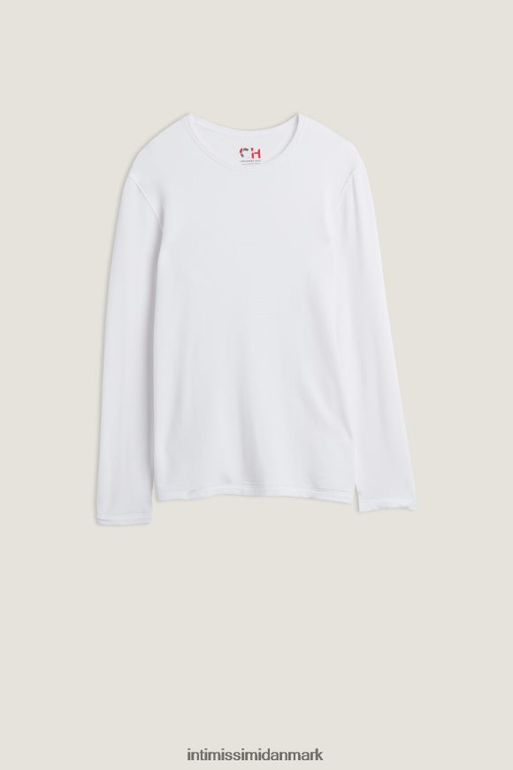 Intimissimi langærmet modal-cashmir top Mænd 001-hvid beklædning 8DZ4XJ227