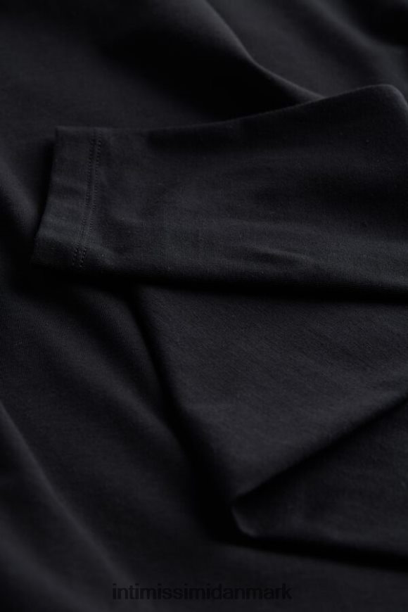 Intimissimi langærmet stretch supima bomuldstop Mænd 019-sort beklædning 8DZ4XJ279