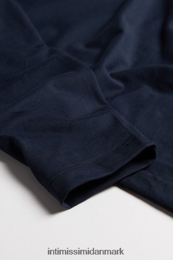 Intimissimi langærmet stretch supima bomuldstop Mænd 800-midnatsblå beklædning 8DZ4XJ268