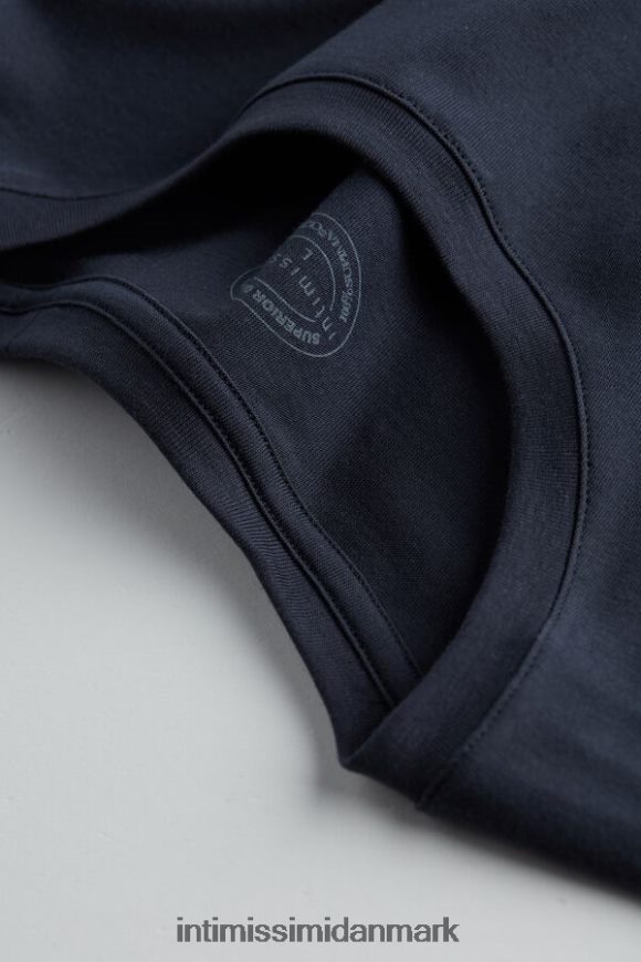 Intimissimi langærmet supima bomuldstop Mænd 800-midnatsblå beklædning 8DZ4XJ293
