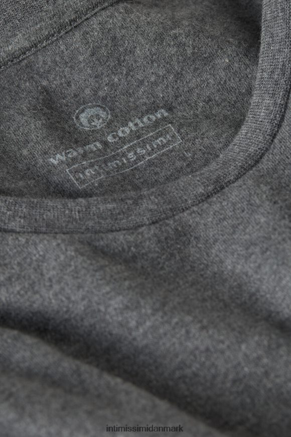 Intimissimi varm langærmet top i bomuld Mænd 5227-koksgrå melange beklædning 8DZ4XJ202