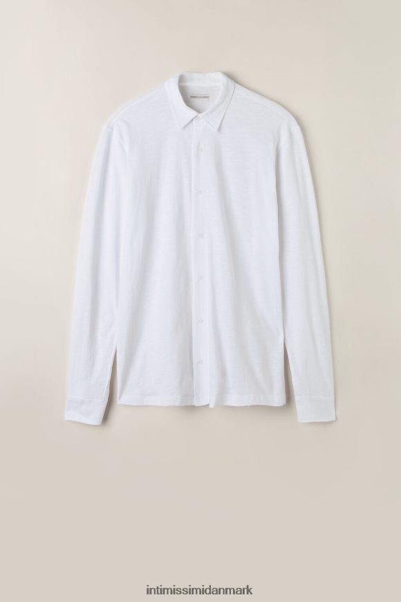 Intimissimi langærmet slub bomuldsskjorte Mænd 001-hvid beklædning 8DZ4XJ214