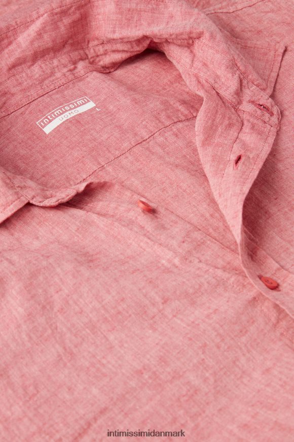Intimissimi linned og bomuldsskjorte Mænd 290j-mørk pink beklædning 8DZ4XJ159