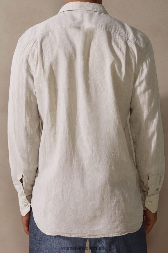 Intimissimi linned og bomuldsskjorte Mænd 917i-hvidt linned beklædning 8DZ4XJ209