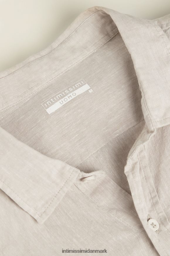 Intimissimi linned og bomuldsskjorte Mænd 917i-hvidt linned beklædning 8DZ4XJ209