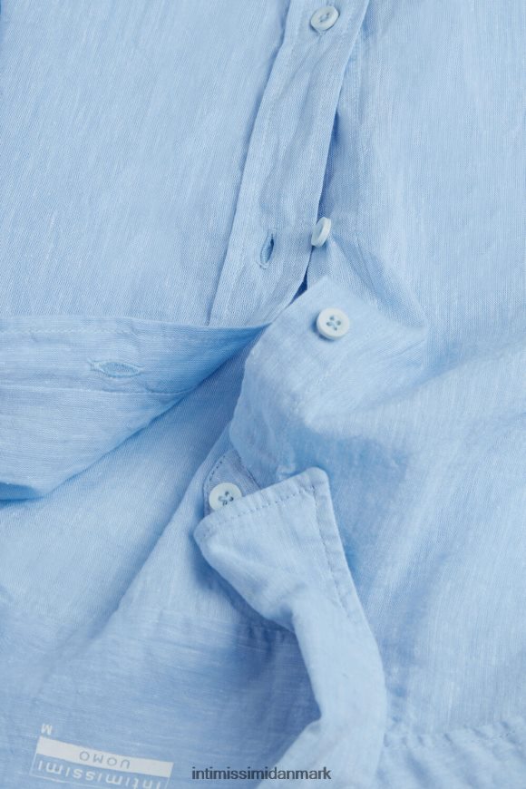 Intimissimi linned og bomuldsskjorte Mænd 979i-lyseblå beklædning 8DZ4XJ167