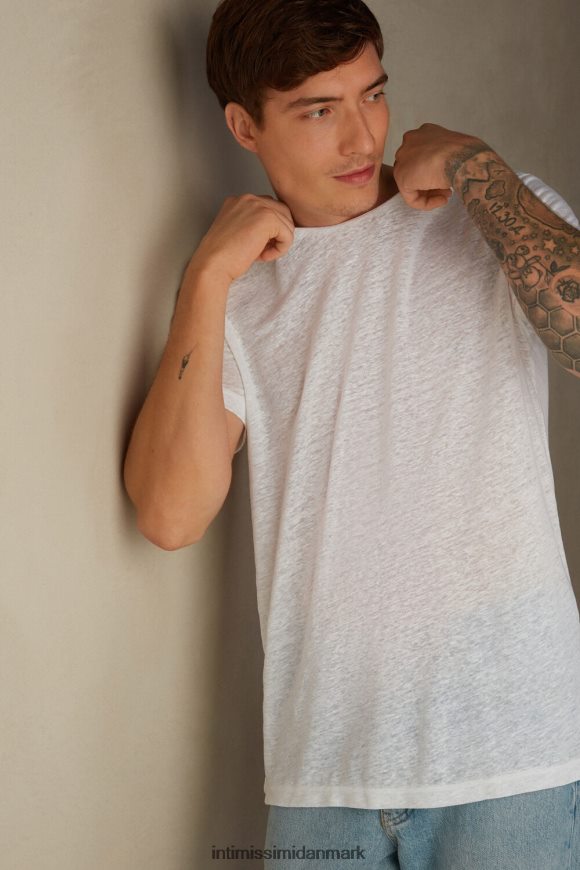 Intimissimi kortærmet t-shirt i hør Mænd 001-hvid beklædning 8DZ4XJ223