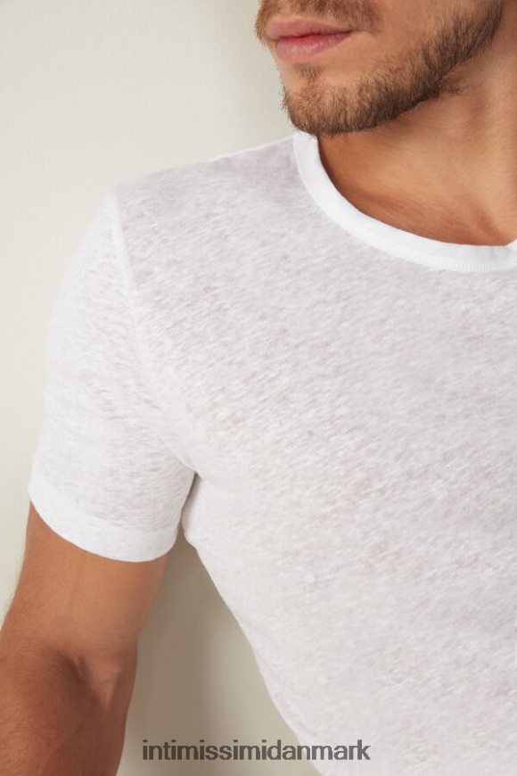 Intimissimi kortærmet t-shirt i hør Mænd 001-hvid beklædning 8DZ4XJ223