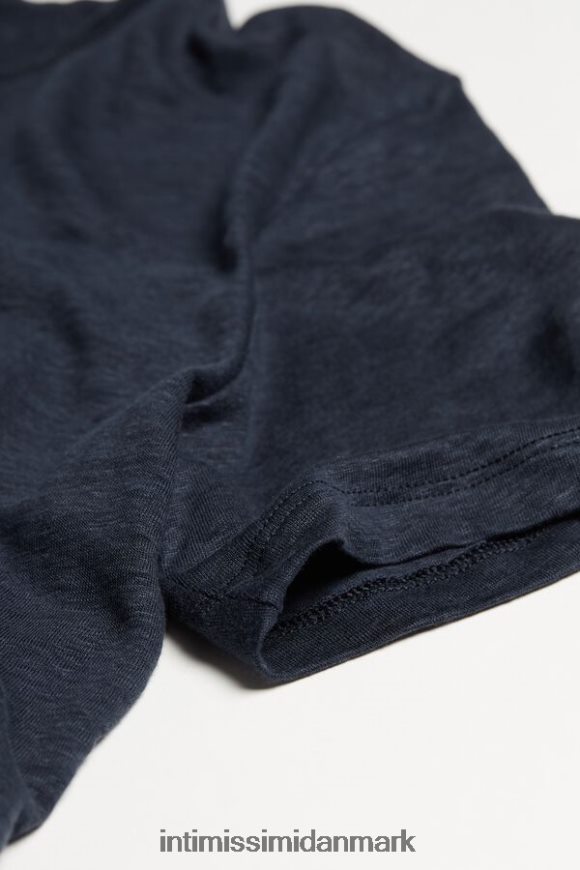 Intimissimi kortærmet t-shirt i hør Mænd 800-midnatsblå beklædning 8DZ4XJ222