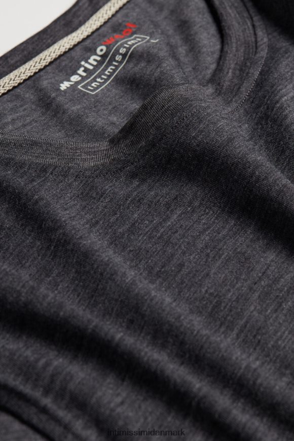 Intimissimi kortærmet t-shirt i stretch-merinould Mænd 7522-koksgrå blanding beklædning 8DZ4XJ277