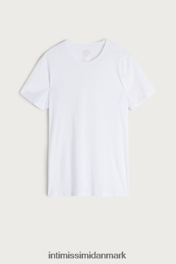 Intimissimi kortærmet t-shirt med rund hals i ekstra fin supima bomuld Mænd 001-hvid beklædning 8DZ4XJ290
