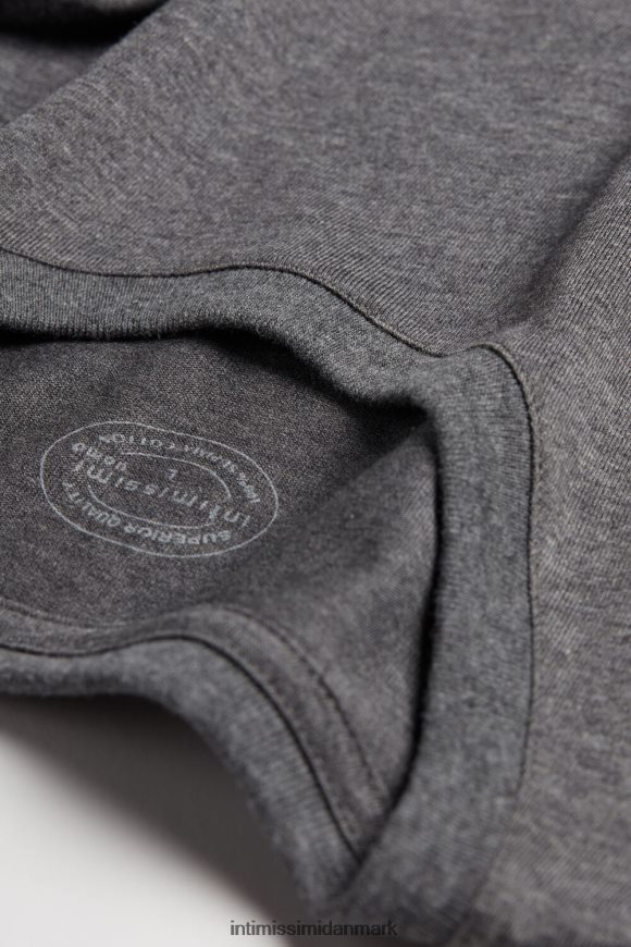Intimissimi kortærmet t-shirt med rund hals i supima bomuld Mænd 5227-koksgrå melange beklædning 8DZ4XJ316