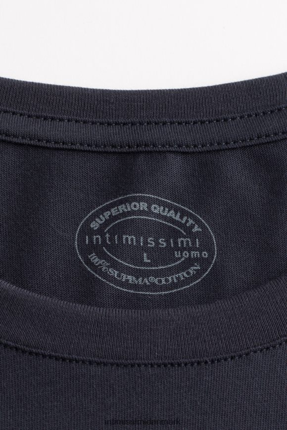 Intimissimi kortærmet t-shirt med rund hals i supima bomuld Mænd 800-midnatsblå beklædning 8DZ4XJ295