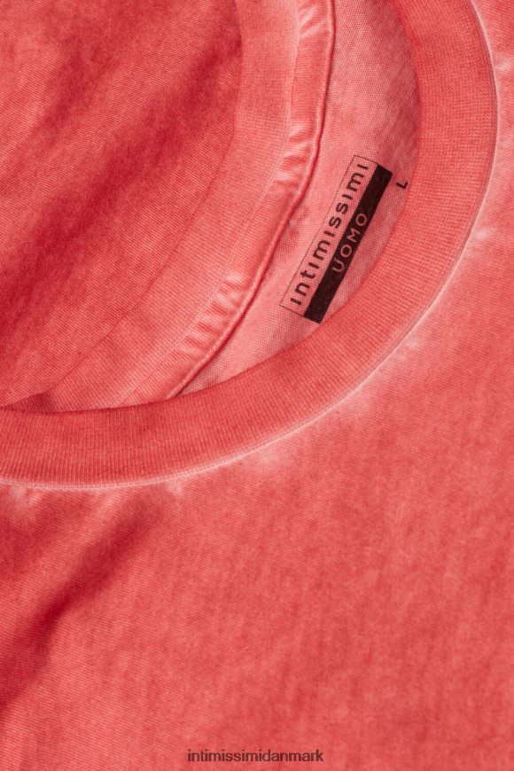Intimissimi olievasket kortærmet bomuldstop Mænd 318j-olie rød beklædning 8DZ4XJ178