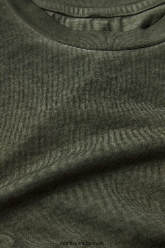 Intimissimi olievasket kortærmet bomuldstop Mænd 319j-grøn olie beklædning 8DZ4XJ161