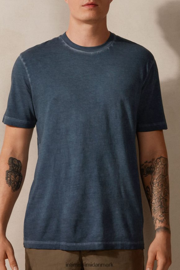 Intimissimi olievasket kortærmet bomuldstop Mænd 857i-mørkeblå beklædning 8DZ4XJ212