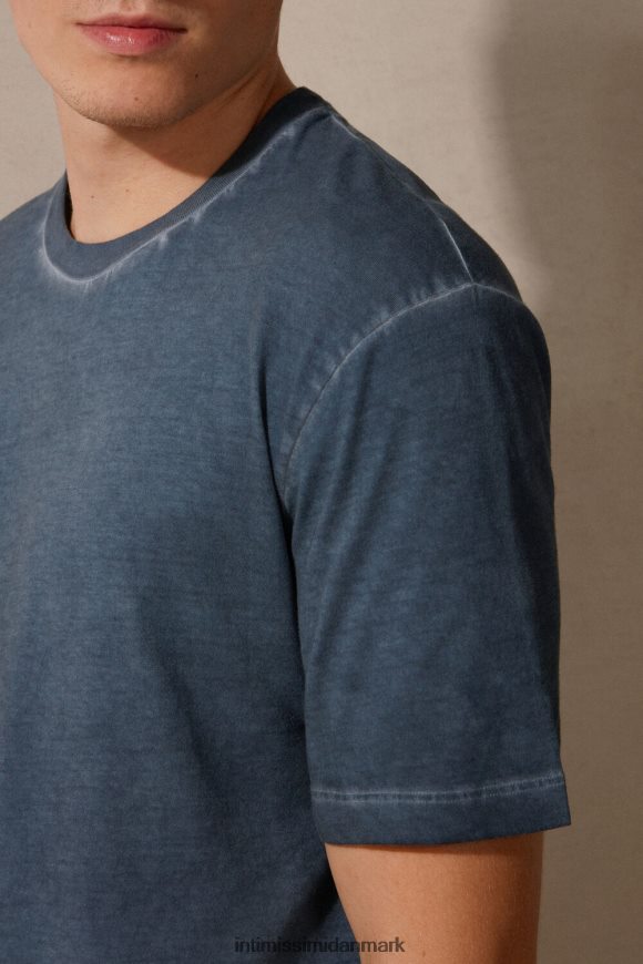 Intimissimi olievasket kortærmet bomuldstop Mænd 857i-mørkeblå beklædning 8DZ4XJ212