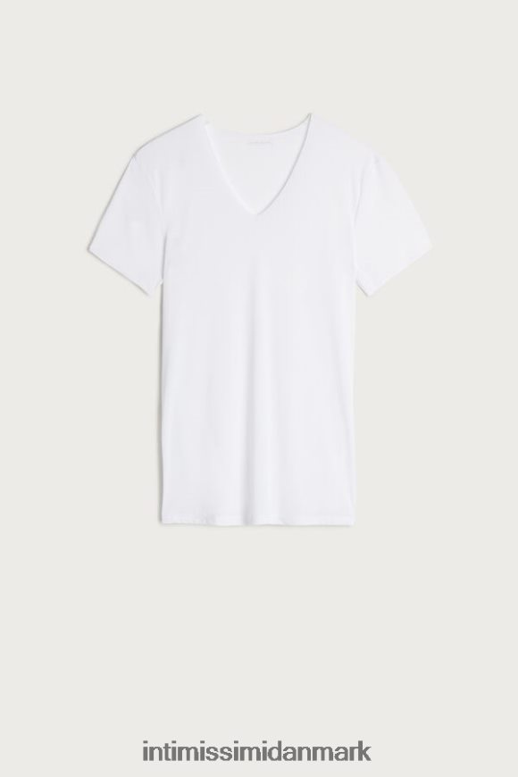 Intimissimi raw-edge micromesh top Mænd 001-hvid beklædning 8DZ4XJ266
