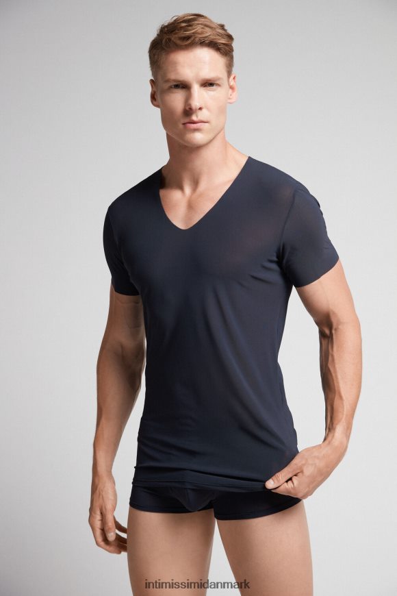 Intimissimi raw-edge micromesh top Mænd 800-midnatsblå beklædning 8DZ4XJ264