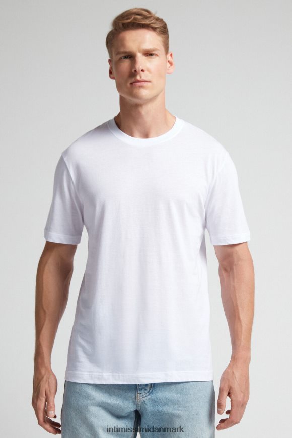 Intimissimi regular fit ekstra fin supima bomulds t-shirt Mænd 001-hvid beklædning 8DZ4XJ182
