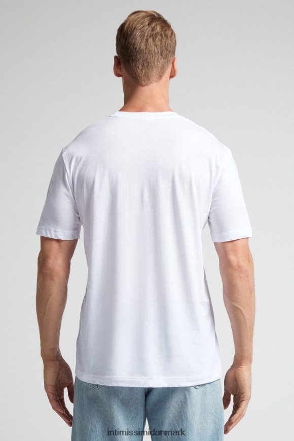 Intimissimi regular fit ekstra fin supima bomulds t-shirt Mænd 001-hvid beklædning 8DZ4XJ182