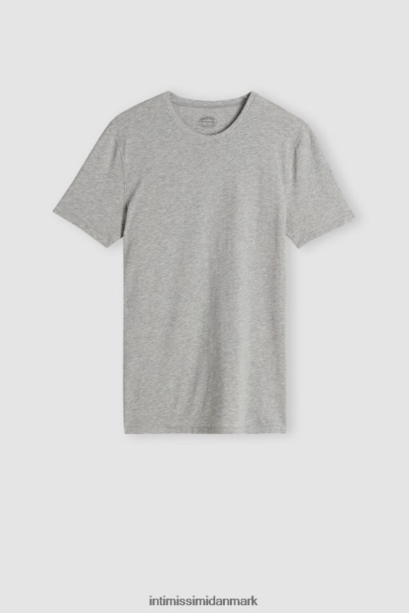 Intimissimi t-shirt i stræk supima bomuld Mænd 031-lysegrå melange beklædning 8DZ4XJ283