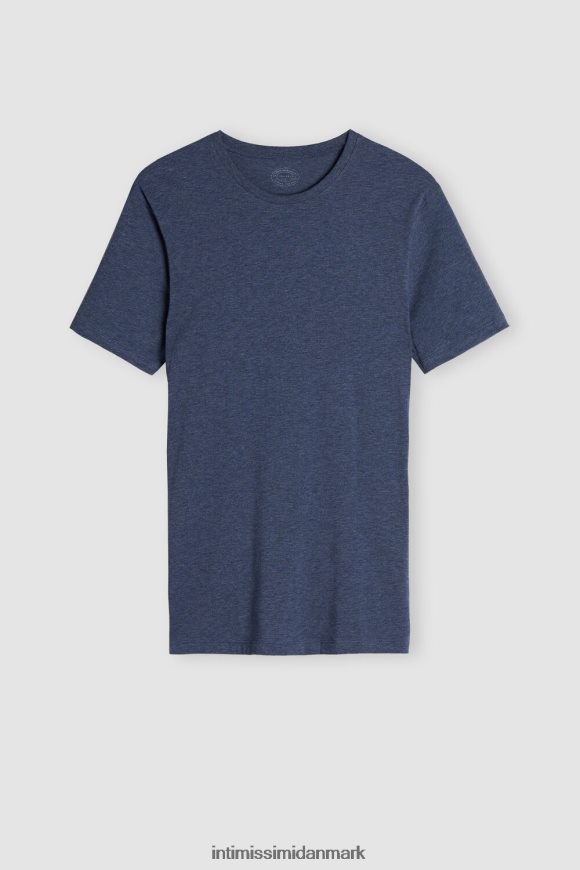 Intimissimi t-shirt i stræk supima bomuld Mænd 5210-denim blå blanding beklædning 8DZ4XJ267