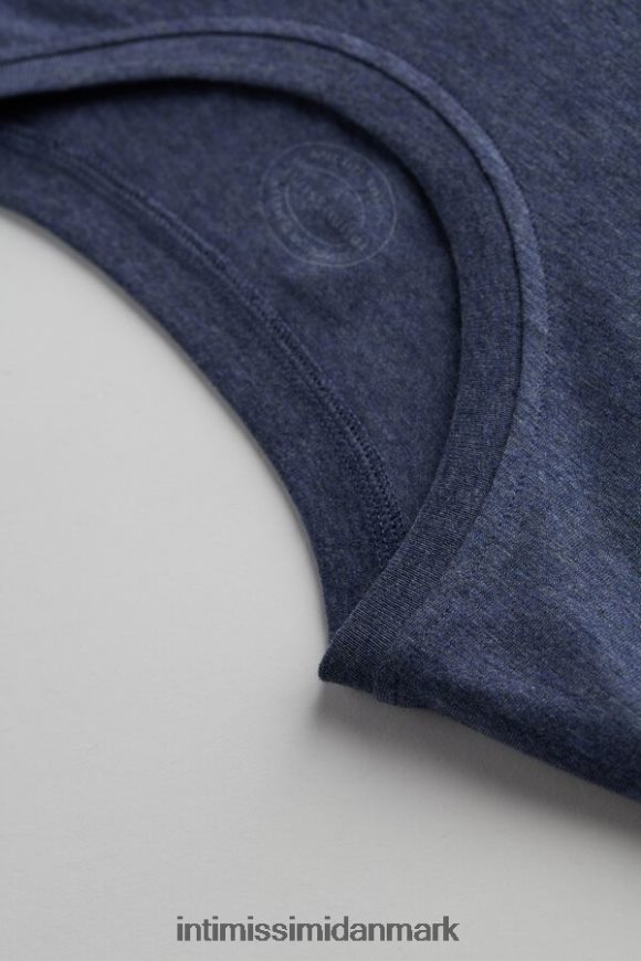 Intimissimi t-shirt i stræk supima bomuld Mænd 5210-denim blå blanding beklædning 8DZ4XJ267