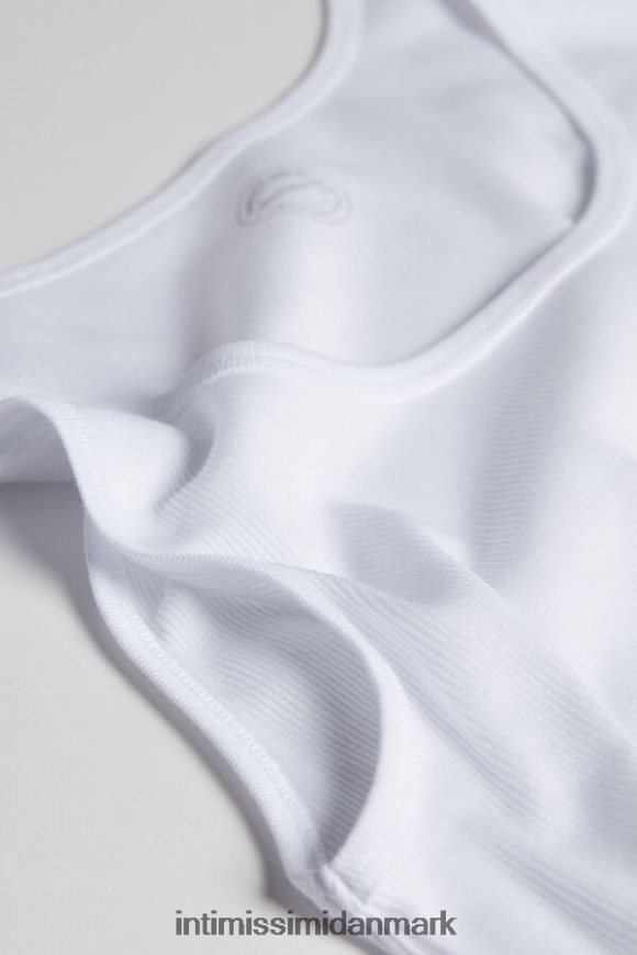 Intimissimi ribbet top i bomuld i supima Mænd 001-hvid beklædning 8DZ4XJ244