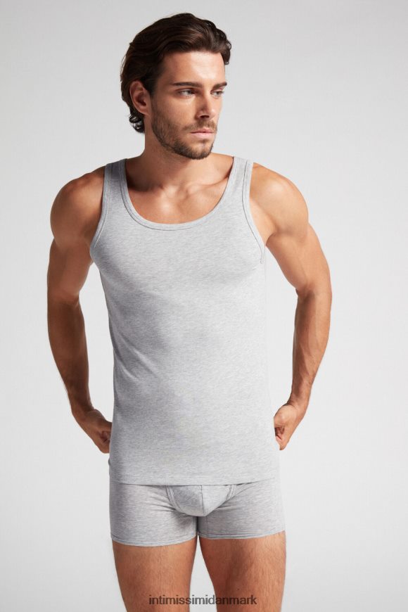 Intimissimi ærmeløs vest top med rund hals Mænd 031-lysegrå melange beklædning 8DZ4XJ274