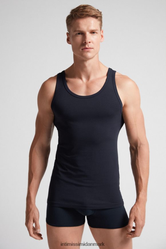 Intimissimi ærmeløs vest top med rund hals Mænd 800-midnatsblå beklædning 8DZ4XJ273
