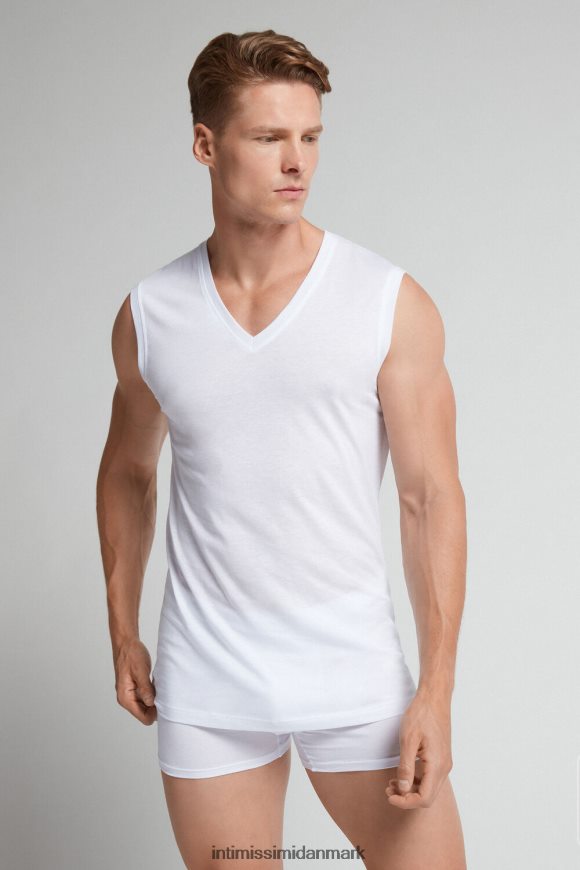 Intimissimi supima bomuldsvest med bred rem Mænd 001-hvid beklædning 8DZ4XJ270