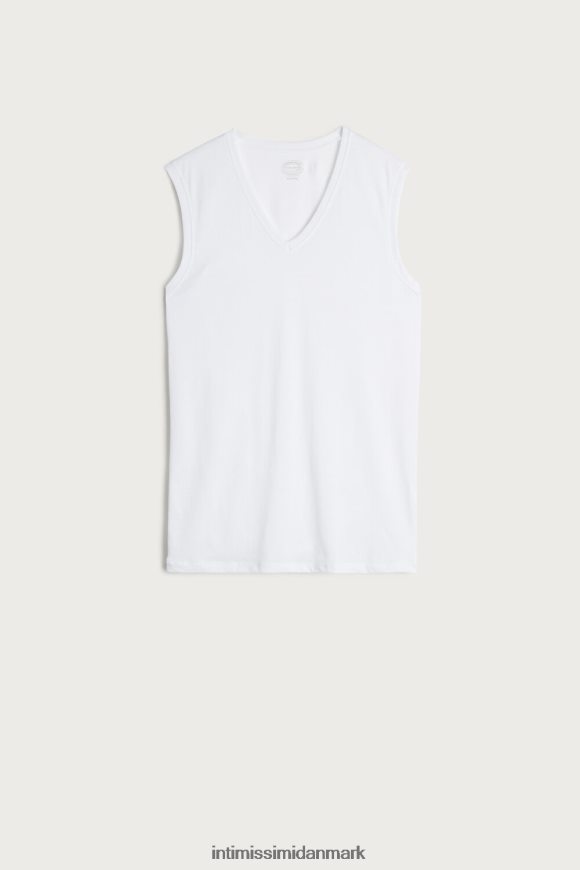 Intimissimi supima bomuldsvest med bred rem Mænd 001-hvid beklædning 8DZ4XJ270
