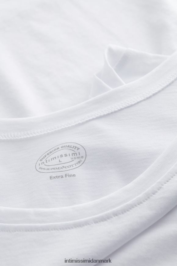 Intimissimi supima bomuldsvest top med rund hals Mænd 001-hvid beklædning 8DZ4XJ272