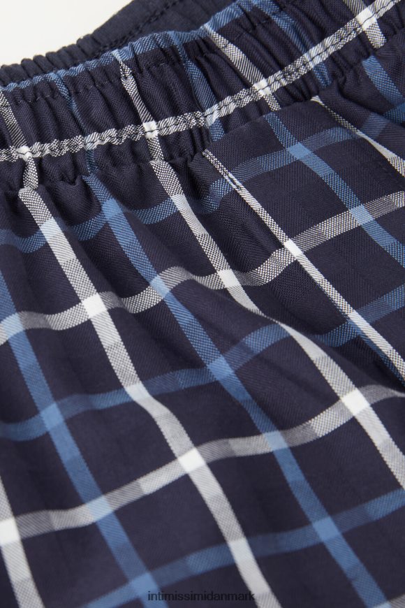 Intimissimi boksere med printdetaljer Mænd 169j-blå tjek undertøj 8DZ4XJ44