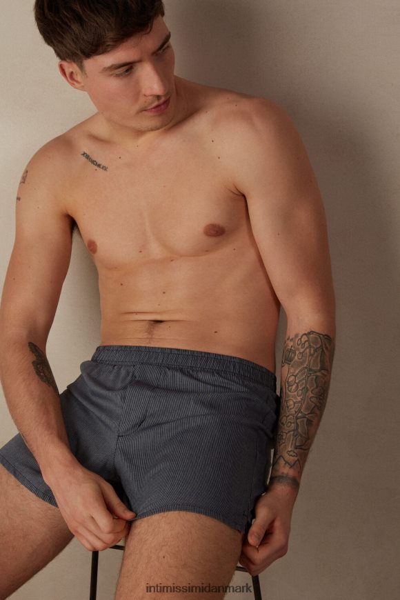 Intimissimi boksere med printdetaljer Mænd 173j-blå nålesnor undertøj 8DZ4XJ47