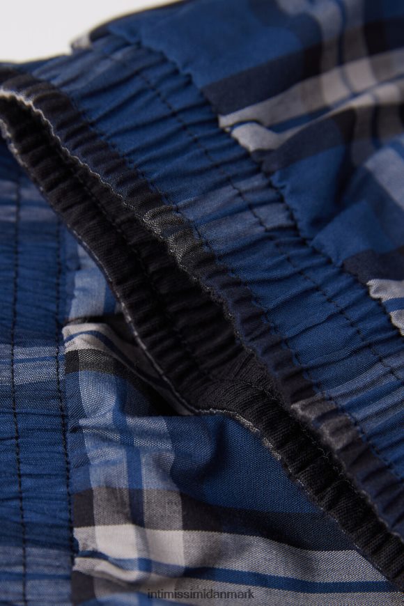 Intimissimi boksere med printdetaljer Mænd 375j-tjek mellemblå/nero undertøj 8DZ4XJ13