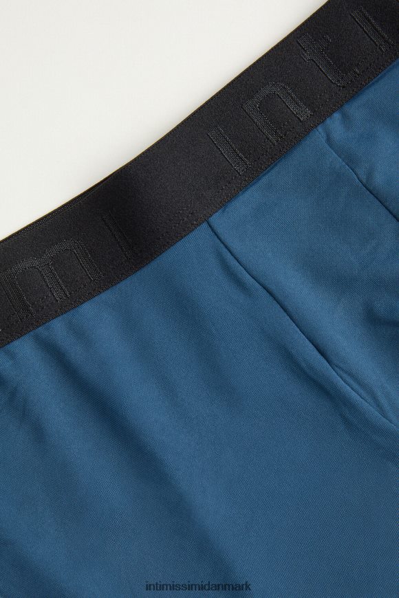 Intimissimi boxershorts i mikrofiber med logo Mænd 379j-medium blå/nero undertøj 8DZ4XJ20